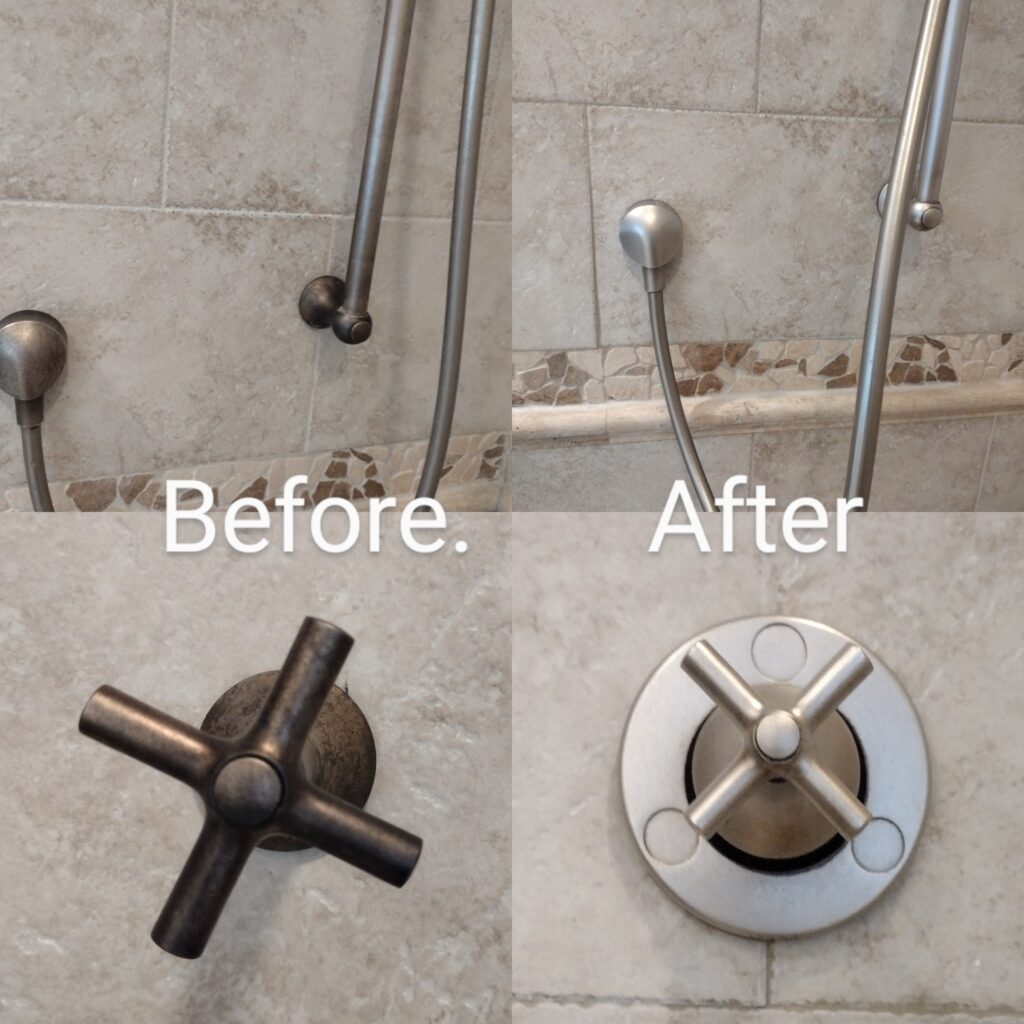 antes e depois torneira